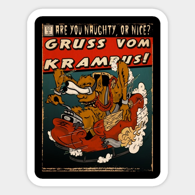 Gruss Vom Krampus Sticker by StarkGravingMad